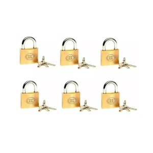 Candados De Bronce 25mm Mayorista 6 Unidades Pesados 3 Llave
