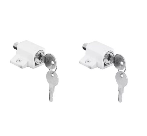 Cerradura Puerta Ventana Corrediza Lk-450 Blanca Kit X 2 Uni