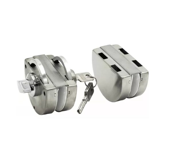 Cerrojo Cerradura Puerta Vidrio Blindex Acero Inoxid