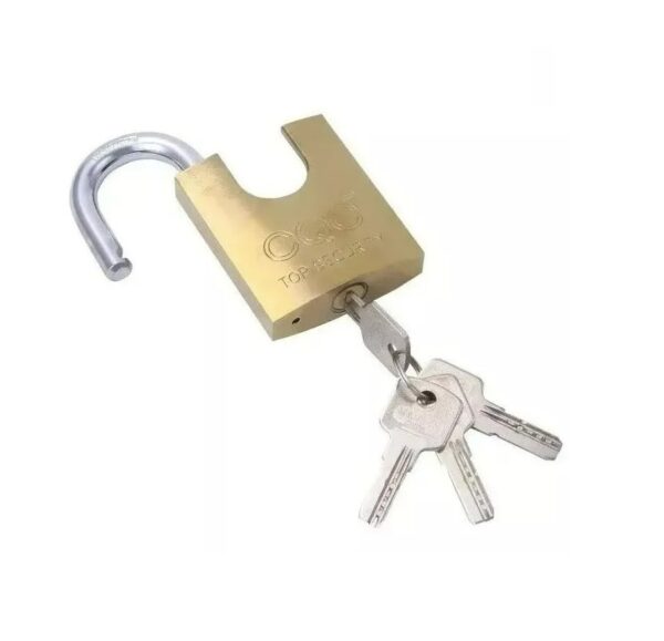 Candado Blindado 60mm 4 Llaves D/t. Hierro Dorado 6 Unidades