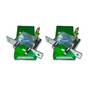 Kit 2 Cerrojos CERRATEX 650 Embutir Doble Paleta Hermanados