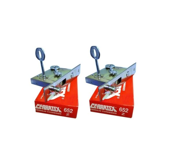 Kit 2 cerrojos CERRATEX 652 CORREDIZAS hermanados igual combinacion