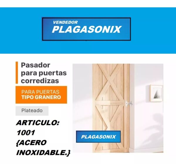 Pasador Acero Inoxidable Puerta Corrediza Y Granero Art-1001 - Image 3