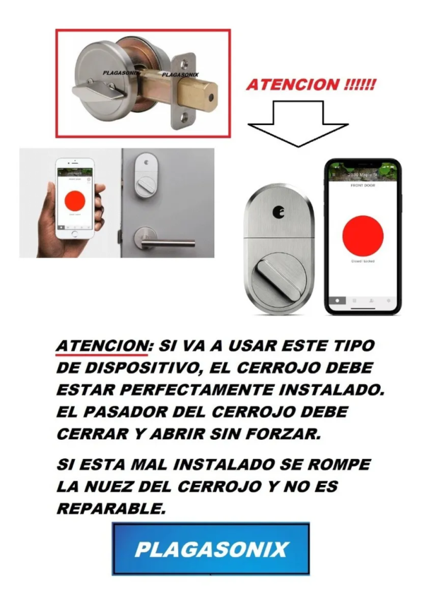 Cerrojo Embutir Tipo Americano Antipanico Platil Acero - Image 5