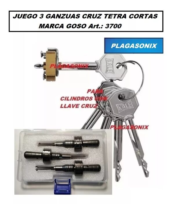 Gazua Llaves Cruz Cortas O Tetra Plagasonix Art.3700 - Image 4