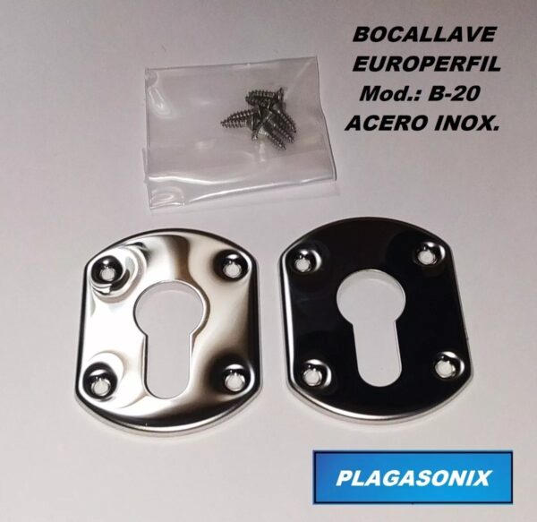 Bocallaves Europerfil Ancho B-20 Acero Inox. Par Kit X 10 - Image 3