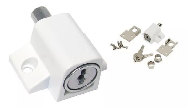 Cerradura Puerta Ventana Corrediza Lk-450 Blanca Kit X 3 Uni - Image 3