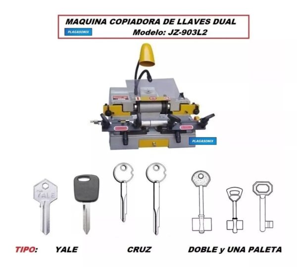 Duplicadora Copiadora Llaves Jz-903/l2 Mas 200 Llaves Virgen - Image 7