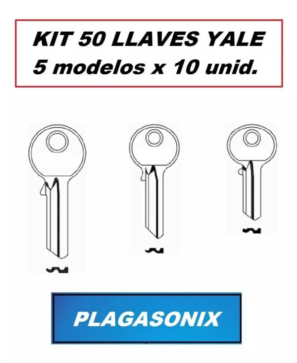 Llaves Virgenes Tipo Yale 50 Unid. Surtido 5 Mod. X 10 Unid. - Image 2
