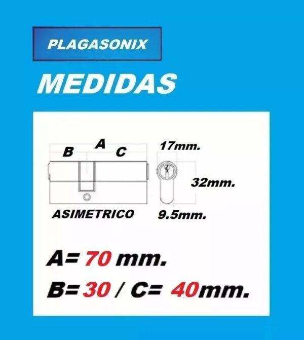 Cerradura Con Llaves Para Puerta De Aluminio Línea Modena - Image 3