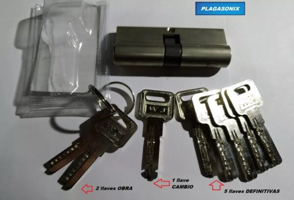 Cilindro Europerfil 70mm 40/30 Leva  Llave Obra - Image 5