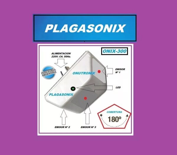 Repelente Ultrasonico Multiplaga Plagasonix Onix 300 Nuevo - Image 5