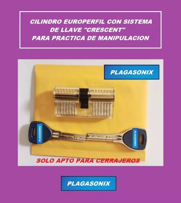 Cilindro Europerfil Transparente Especial Sistema Crescent - Image 3