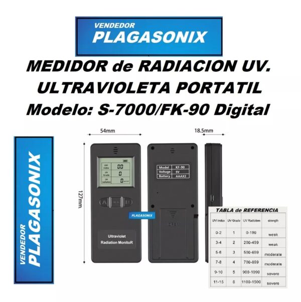 Medidor Radiacion Uv Solar Portatil S-7000 Rad. Ultravioleta - Image 5