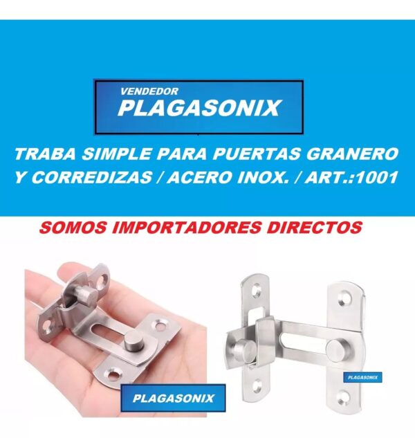 Pasadores Acero Inox. X 6 Uni, Puerta Corrediza Granero 1001 - Image 4