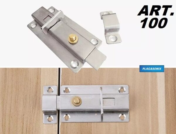 Pasador Cerrojo De Arrimar Acero Inoxidable S/llave 10 Unid. - Image 3