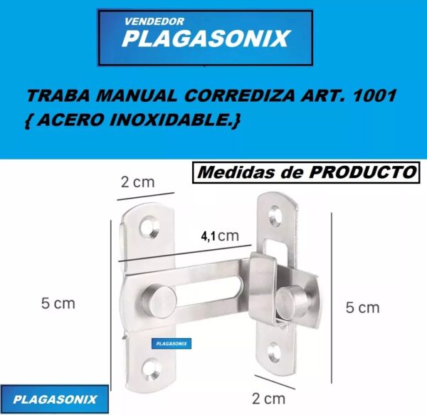 Pasadores Acero Inox. X 6 Uni, Puerta Corrediza Granero 1001 - Image 2