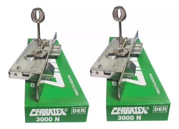 Kit 2 Cerraduras de embutir CERRATEX 3000 Hermanadas igual combinacion - Image 5