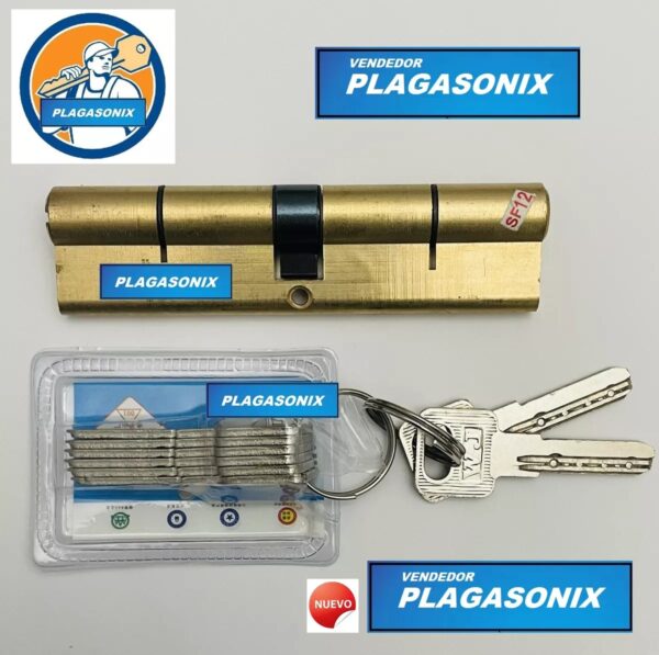 Cilindro Europerfil 120mm. 60+60 Dorado Con Llave Obra Leva - Image 5