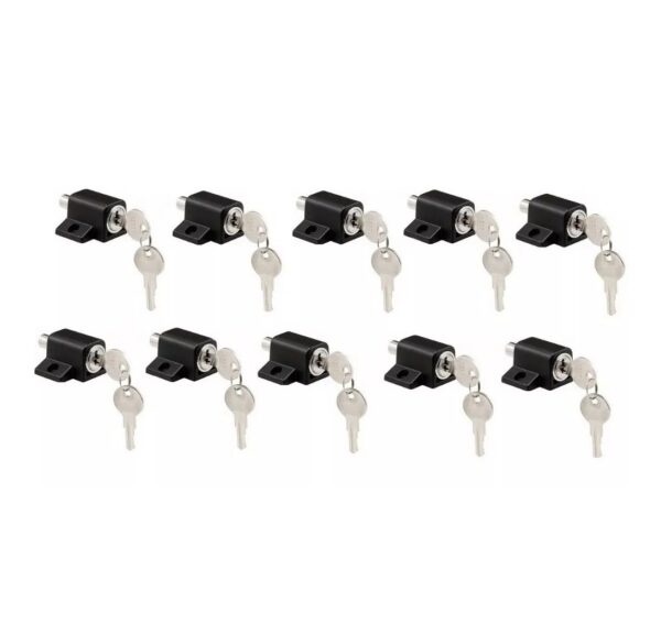 Kit 10 Cerradura Puerta Corrediza Ventana Llave Lk-450 Negra