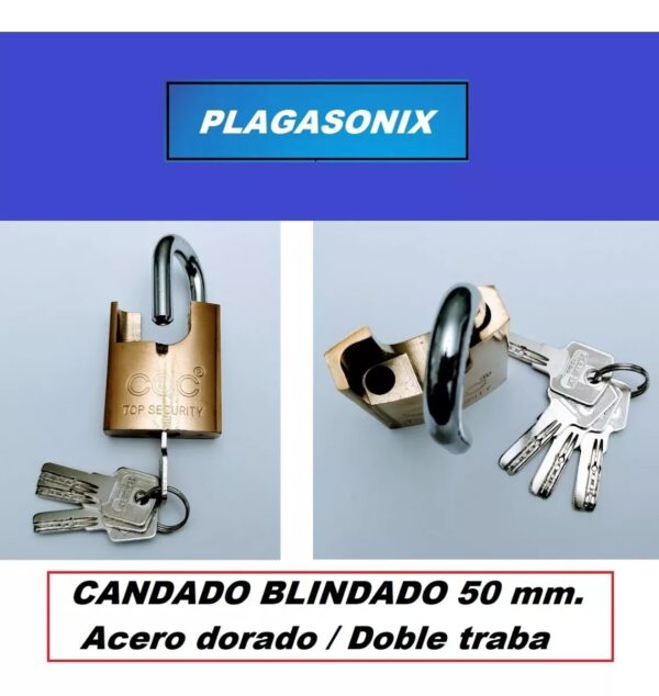 Candado Blindado 50mm 4 Llaves D/t Hierro Dorado 6 Unidades - Image 5