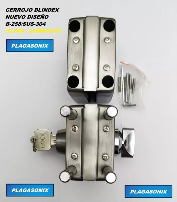 Cerrojo Cerradura Puerta Vidrio Blindex Antipanico B-258 - Image 9