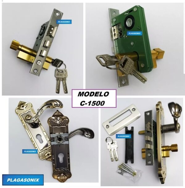 Cerradura Embutir Especial Completa C-1500 Europ. Economica - Image 4