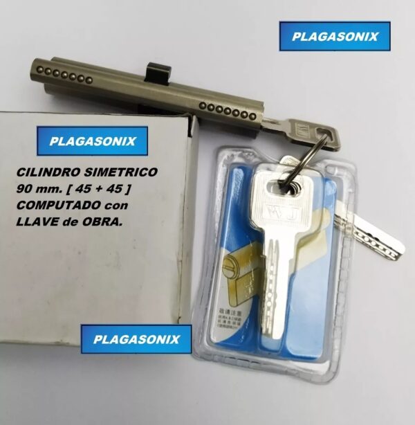 Cilindro Europerfil 90mm. 45/45 Simetrico Leva Llaves Obra - Image 7