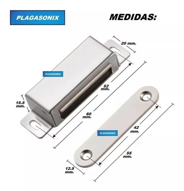 Reten Magnetico  Dorado  Puertas Muebles Alacenas Metalico - Image 2