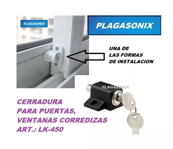 Cerradura Puerta Ventana Corrediza Lk-450 Blanca Kit 10 Unid - Image 5