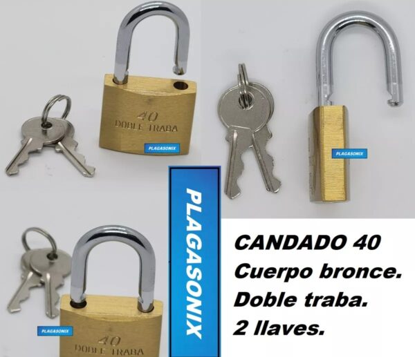Candados De Bronce 40mm Mayorista 12 Unid. 2 Llaves Premium - Image 5