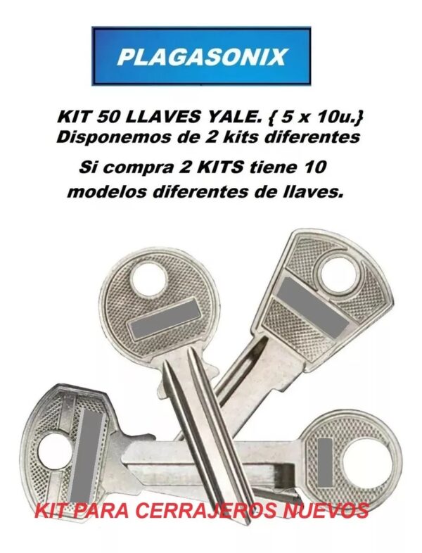 Llaves Virgenes Tipo Yale 50 Unid. Surtido 5 Mod. X 10 Unid. - Image 3