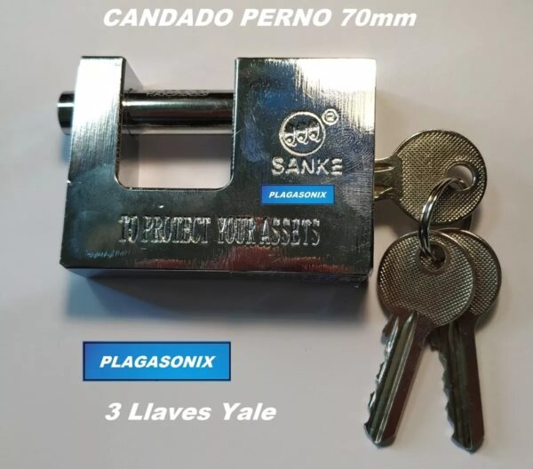 Candado Perno Blindado Acero Niquelado 70mm Anticizalla X 5u - Image 6