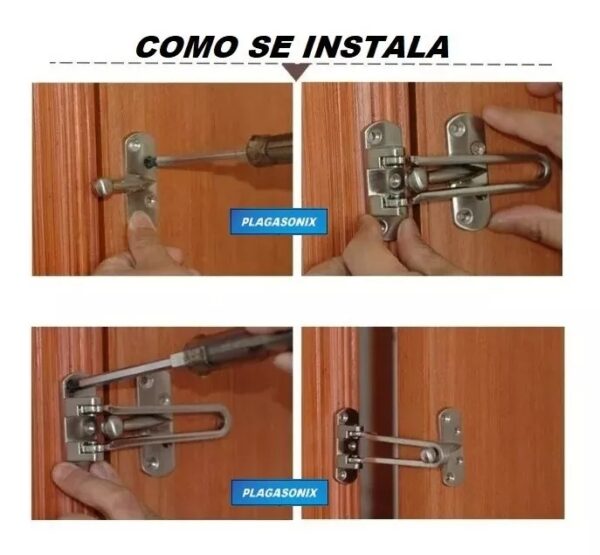 Cerrojo Vigilante Seguridad Puertas Dorado Caja X 10 Unid. - Image 4