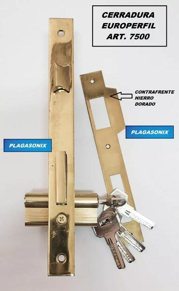 Cerradura Europerfil Especial Bronce Ar 7500 Completa - Image 4