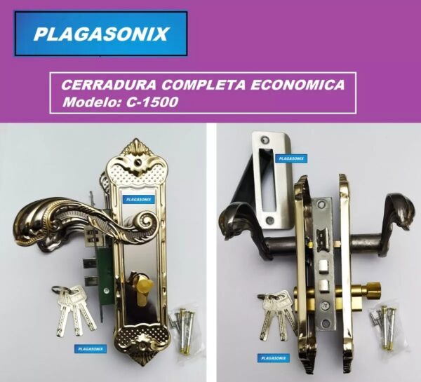 Cerradura Embutir Especial Completa C-1500 Europ. Economica - Image 5