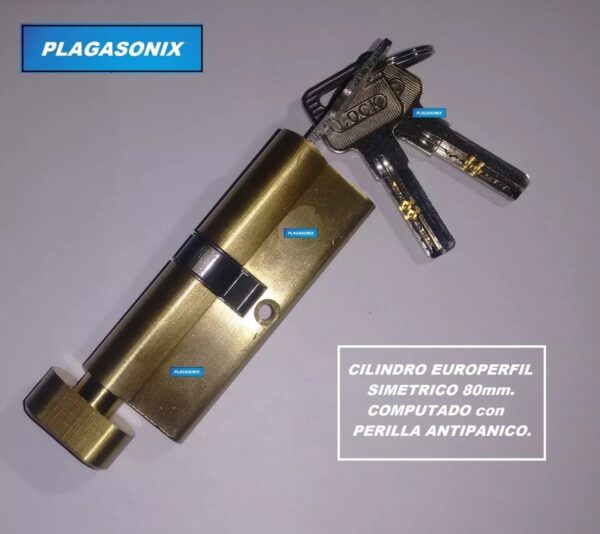 Cilindro Europerfil 80mm Simetrico 3 Lla. Computado Perilla - Image 6
