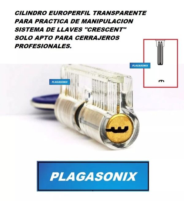 Cilindro Europerfil Transparente Especial Sistema Crescent - Image 4