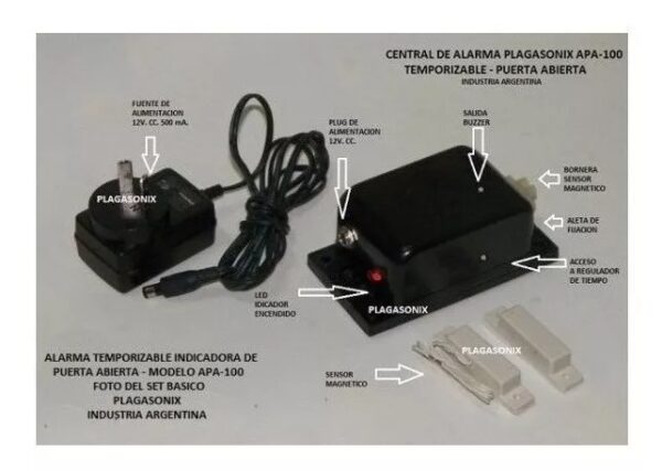 Alarma Puerta Abierta Consorcios Apa-100 Con Fuente 220v. Ca - Image 2