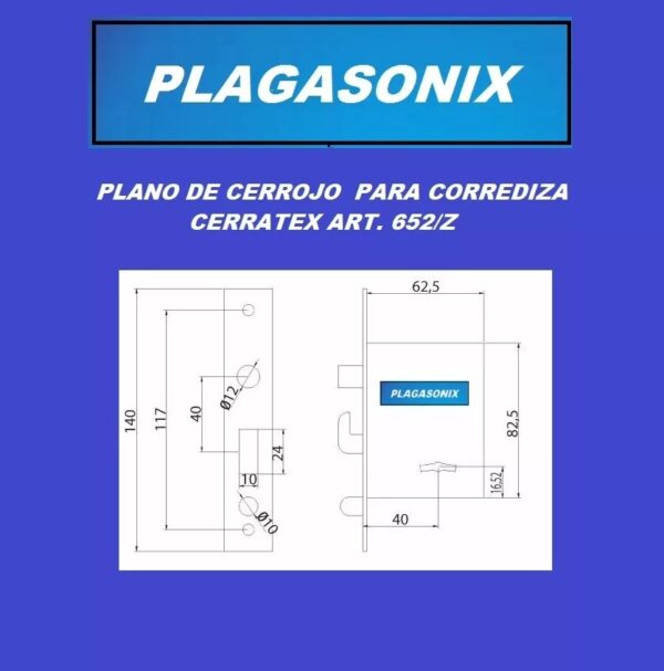 Kit 2 cerrojos CERRATEX 652 CORREDIZAS hermanados igual combinacion - Image 2