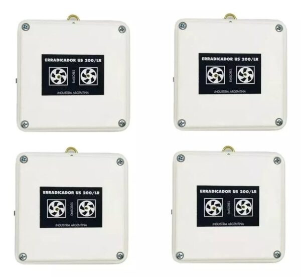 Kit 4 Erradicadores Ultrasonido De Ratas 200/lr Plagasonix Ultrasonido