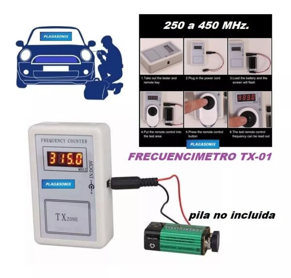 Frecuencimetro Tx-01 Probador Control Remoto Rf 250/450 Mhz. - Image 2