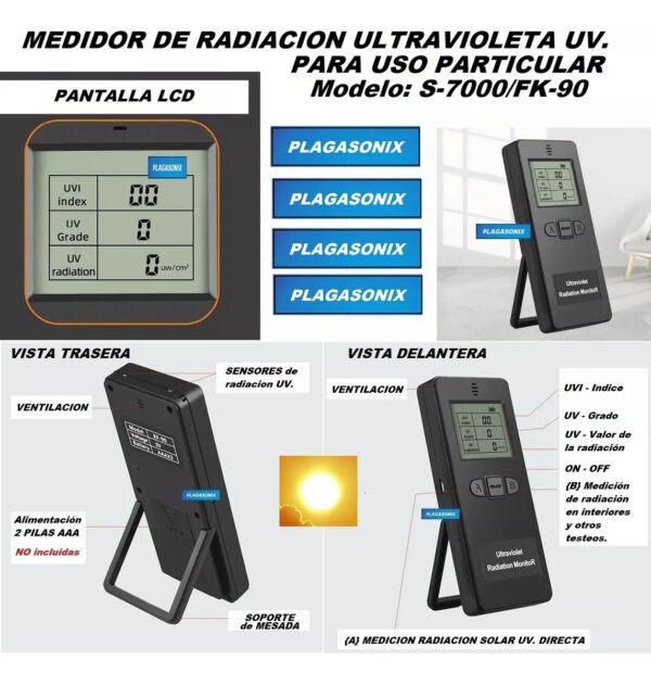 Medidor Radiacion Uv Solar Portatil S-7000 Rad. Ultravioleta - Image 6
