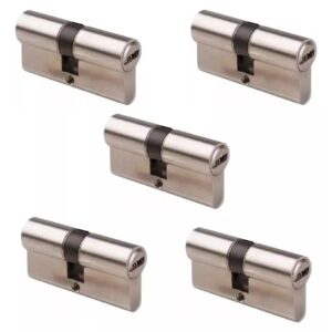 Cilindro Europerfil 60mm Simetrico 3 Llaves, Kit 5 unidades