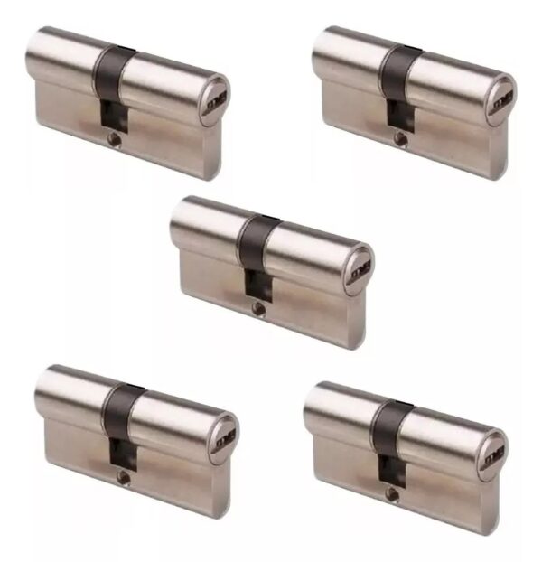 Cilindro Europerfil 60mm Simetrico 3 Llaves, Kit 5 unidades