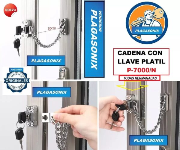 Cadena Vigilante Cerradura Llaves Puertas P-7000/n Liviana H - Image 6