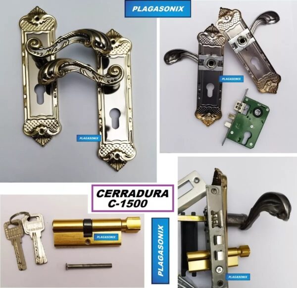 Cerradura Embutir Especial Completa C-1500 Europ. Economica - Image 6
