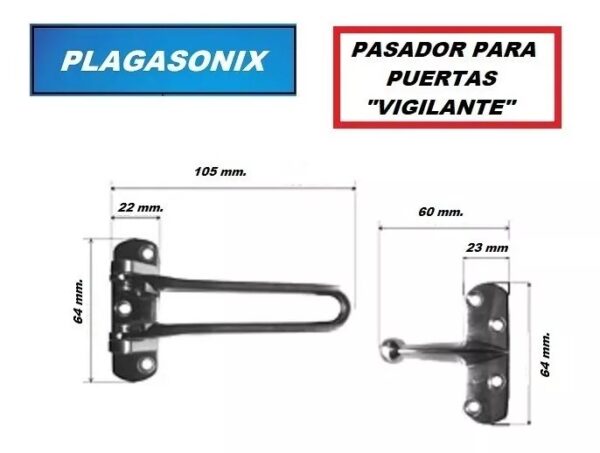 Cerrojo Vigilante Seguridad Puertas Dorado Caja X 10 Unid. - Image 2