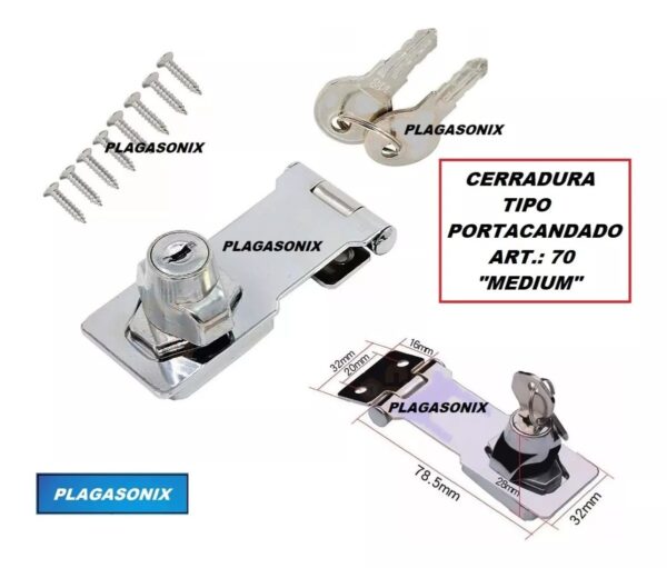 Portacandado Cerradura Sin Candado Medium Kit 5 Unid. - Image 2
