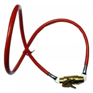 Mini Candado Bronce Con Cable Acero 60cm Integrado